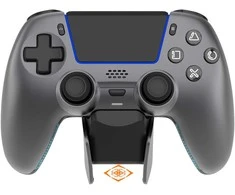 Pelė Deltaco Gaming GAM-199-STEELGRAY kontroler gier Pilka, Metaliczny, Plienas Bluetooth/USB Gamepad PlayStation 5, Android, iOS