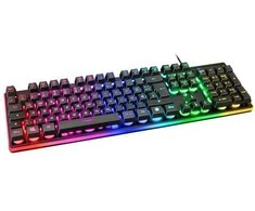 Klaviatūra Deltaco DK220 Klaviatūra žaidimams Membrane RGB Juodas