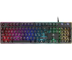 Klaviatūra Deltaco DK220 Klaviatūra žaidimams Membrane RGB Juodas
