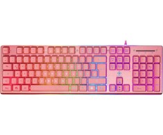 Klaviatūra Deltaco Deltaco PK75 žaidimų klaviatūra su membrana RGB rožinė