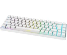 Deltaco Gaming GAM-100-W-DE klaviatūra USB + RF belaidė + Bluetooth QWERTZ Niemiecki Baltas
