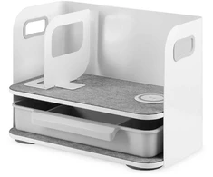 Kilimėlis Digitus Assmann DESK ORGANIZER Baltas/Pilkas/WITH STORAGE DRAWER + QI CHARGER