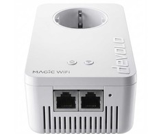 Šakotuvas „devolo Magic 2 WiFi 6 Next Powerline“ pradinis rinkinys: 1 x „devolo Magic 2 WiFi 6 Next“ adapteris, 1 x „devolo Magic 2 LAN“ adapteris