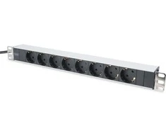 Digitus 8-Fach Steckdosenleiste 19" 1HE mit 2m Anschlusskabel