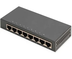Šakotuvas Digitus 8-PORT GIGABIT SWITCH UNMANAGED - RJ45 8X10/100/1000 MBIT/S