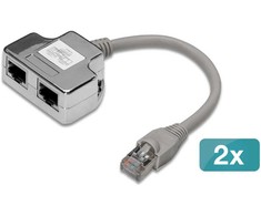 Digitus CAT 5e Patchkabel-Adapteris, 2x CAT 5e, geschirmt - 2 Stk.