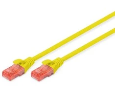 DIGITUS UTP LAN kabelis, patch 6 cat, 0.25m, geltonas, 2xRJ45, DK-1617-0025/Y
