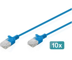 Digitus Patchcord Slim Cat.6 U/UTP LSZH 1m mėlyna 10 vnt. (DK-1618-010S-B-10)