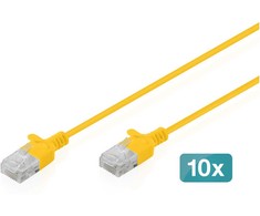 Digitus Patchcord Slim Cat.6 U/UTP LSZH 1.5m geltona 10 vnt. (DK-1618-015S-Y-10)