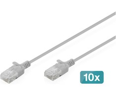 Digitus Patchcord Slim Cat.6 U/UTP LSZH 5m pilka 10 vnt. (DK-1618-050S-10)