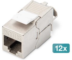 „Digitus Modulis CAT 6A Keystone“ ekranuota, be įrankių montuojama jungtis - 12 vnt.