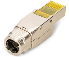 Digitus DIGIT Wtyk modularny RJ45 kat.6A, PoE++, 10GbE, ekranowany, metalowy, beznarzędziowy, AWG 27-22,linka/drut