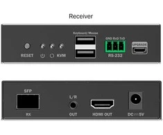 Adapteris AV Digitus DIGITUS HDMI Fiber IP Receiver 4K/60Hz juoda