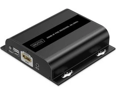 Adapteris AV Digitus DIGITUS HDMI IP PoE Receiver 4K/60Hz juoda