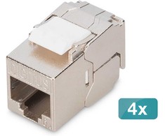 Digitus DIGITUS Keystone Cat6A geschirmt 4 Stk. werkzeugfr