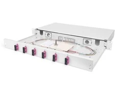 DIGITUS LWL Spleibox 1HE bestckt 6x SC DX OM4 grau