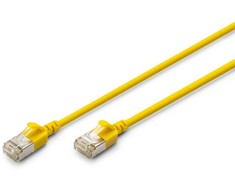 Digitus Digitus CAT 6A klasa Ea, F/FTP, skrętka dwużyłowa, Cu, LSZH, AWG 32/7, ilgis: 0,5 m, geltona