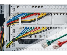 Digitus CAT 6A klasa Ea, F/FTP, skrętka patch, Cu, LSZH, AWG 32/7, ilgis: 1 m, mėlyna