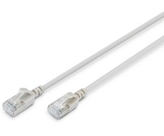 Digitus CAT 6A klasa Ea, F/FTP, skrętka patch, Cu, LSZH, AWG 32/7, ilgis: 1,5 m, pilka