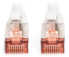 DIGITUS Patchkabel Cat6 S/FTP 2xRJ45 15.0m grau Hebelschutz Polybeutel