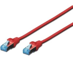 Digitus DIGITUS Ecoline - Komutacinis kabelis - RJ-45 (M) - RJ-45 (M) - 2.0m - SFTP - CAT 5E - Raudona (KV -1532- 020 / R)
