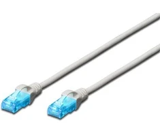 DIGITUS UTP LAN laidas, pleistras, 1,5m, pilkas, 2xRJ45, DK-1511-015
