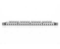 DIGITUS Patchpanel 0,5HE 24-Port Modular geschirmt juodas