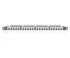 DIGITUS Patchpanel 0,5HE 24-Port Modular geschirmt juodas