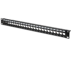 DIGITUS Patchpanel 1HE 24-Port Modular Patchpanel juodas