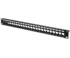DIGITUS Patchpanel 1HE 24-Port Modular Patchpanel juodas