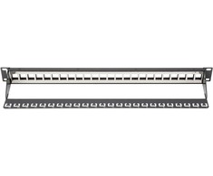 DIGITUS Patchpanel 1HE 24-Port Modular Patchpanel juodas