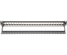 DIGITUS Patchpanel 1HE 24-Port Modular Patchpanel juodas