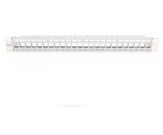 DIGITUS Patchpanel 1HE 24-Port Modular grau transp.-Beschri.