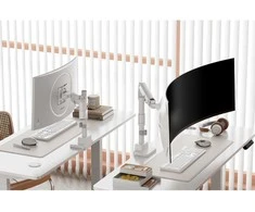 Laikiklis Digitus Desk Mount | DA-90476 Single Monitorius Mount | Height, tilt, pivot, rotation, depth | 57 " | Maximum weight (capacity) 27 kg | Baltas