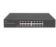 Šakotuvas Digitus 16-PORT GBIT SWITCH 19ZOLL UNMA - 16-PORT 10/100/1000BASE-T