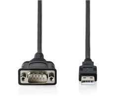 Digitus Kabelis adapter usb 2.0 do rs232 (db9) | chipset ftdi (ft232rnl) | pvc, juoda | mocowanie w tulejkach gwintowanych | 1.8m