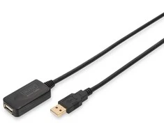 DIGITUS USB 2.0 Verlängerungskabel Typ A -A St/Bu 5.0m, sw