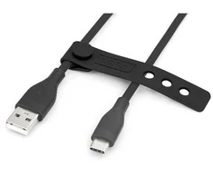 Digitus Silicone USB-A - USB-C jungties kabelis, USB 2.0 60W, 1m Juodas