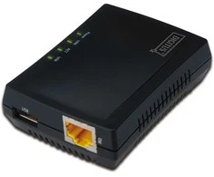 DIGITUS USB-Netzwerkserver 1-Port +Printserver, NAS-&amp;USB-HUB