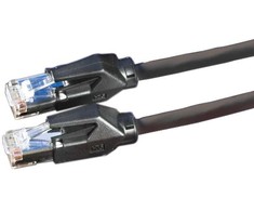 Dätwyler Triton DTWYLER S/FTP Komutacinis kabelis Cat.6 (E klasė), CU 7702 flex LS0H, Hirose TM21, juodas, 1 m