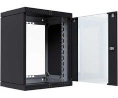 Efb Elektronik Spinta EFB EFB 19" gehäuse X-Rack mit Glastür 400-600mm 15HE juodas
