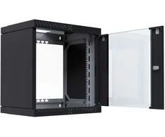 Efb Elektronik EFB 19" Wandgehäuse X-Rack mit Glastür 400-600mm 12HE schw.