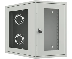Efb Elektronik EFB 19'' Wandgehäuse 5HE vert.+10HE hor./10 10HE hor. Seitenwand Glas, lang, RAL7035