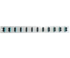 Efb Elektronik EFB Bestckte Frontblende mit 12 x SC Duplex Kupplung OM3 vertikal, grau