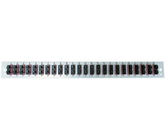 Efb Elektronik EFB Bestckte Frontblende mit 24 x SC Duplex Kupplung OM4 vertikal, grau