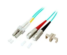 Efb Elektronik EFB EFB LWL Kabelis Duplex Jumper LC-SC 50/125 OM3 5 Meter LSZH Halogenfrei aqua 2.0mm geprueft mit Messprotokoll