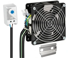 Efb Elektronik EFB Einbaulüfter-Set für Wandgehäuse, komplett, inkl. Thermostat u. Anschlusskabeln