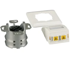 Efb Elektronik EFB FO Datendose UP, 2 SC-S Kupplungen OM3 mit Shutter, integrierter Spleihalter