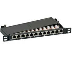 Efb Elektronik EFB Mini-Patchpanel STP 12xRJ45 Cat.6A, 10 0,5HE, RAL7035 grau