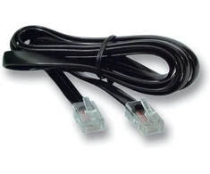 Efb Elektronik EFB Modularkabel juodas, 2 x RJ10 (4/4) Stecker, 1:1, 15,0 m